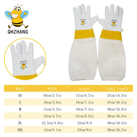 QHZHANG gloves showcase dexterity-focused finger design for precise beekeeping tasks.