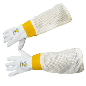 QHZHANG beekeeping gloves with elastic cuffs ensure a secure, comfortable fit.