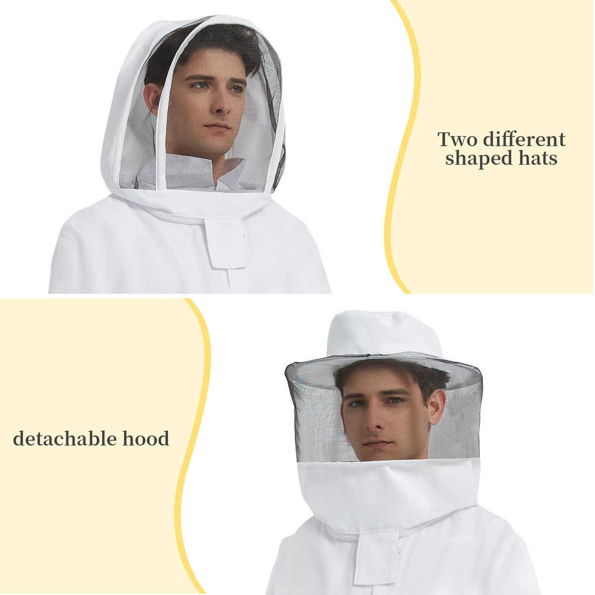 QHZHANG round veil delivers open view with bee shielding.