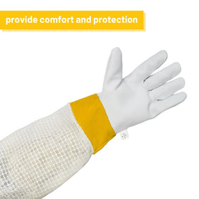 QHZHANG durable goatskin gloves endure daily beekeeper activities.
