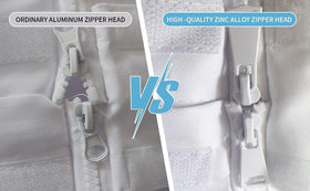 QHZHANG Fabric close-up shows breathable cotton-polyester blend for all-day comfort