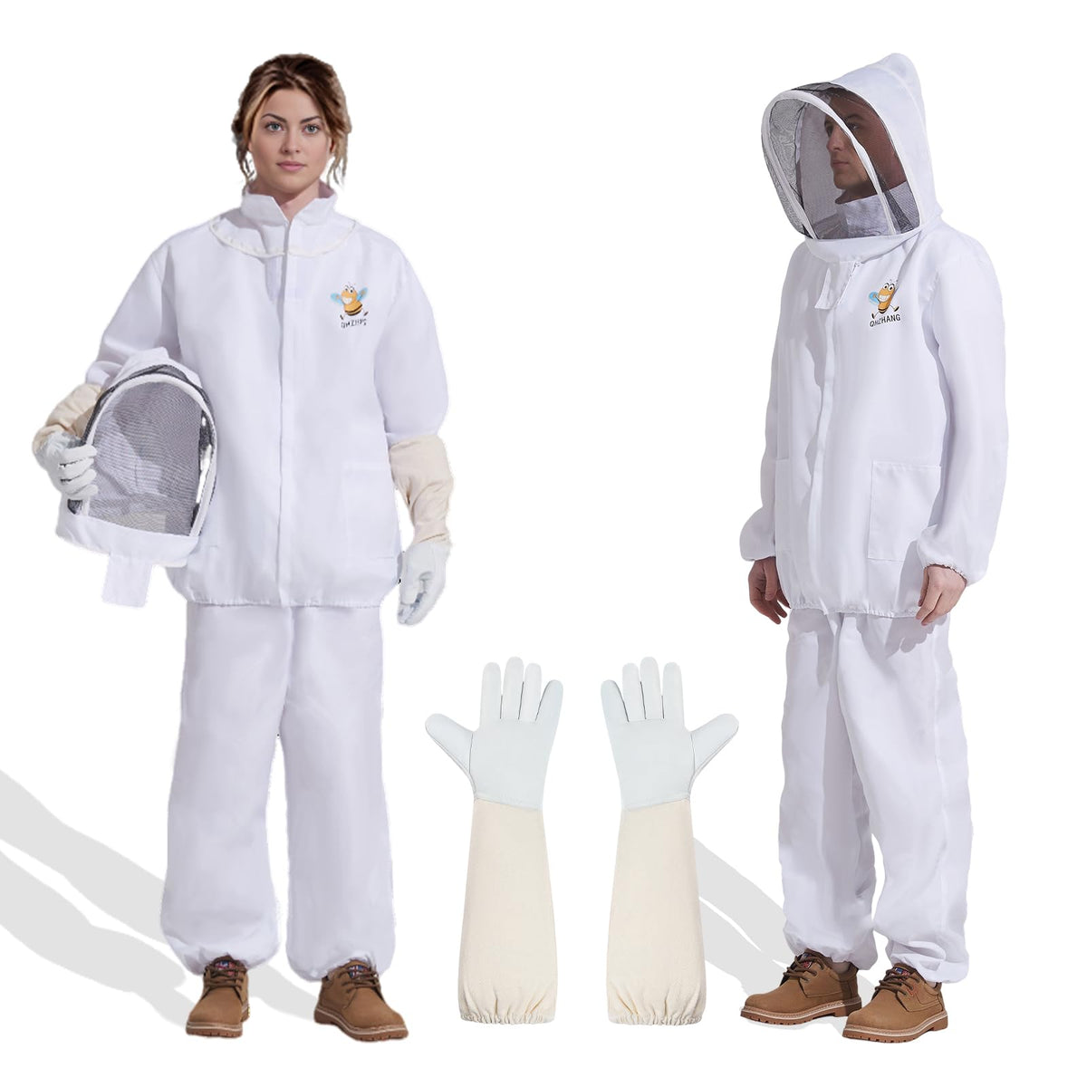 QHZHANG Sting-Proof Bee Jacket front view for full protection and clear visibility