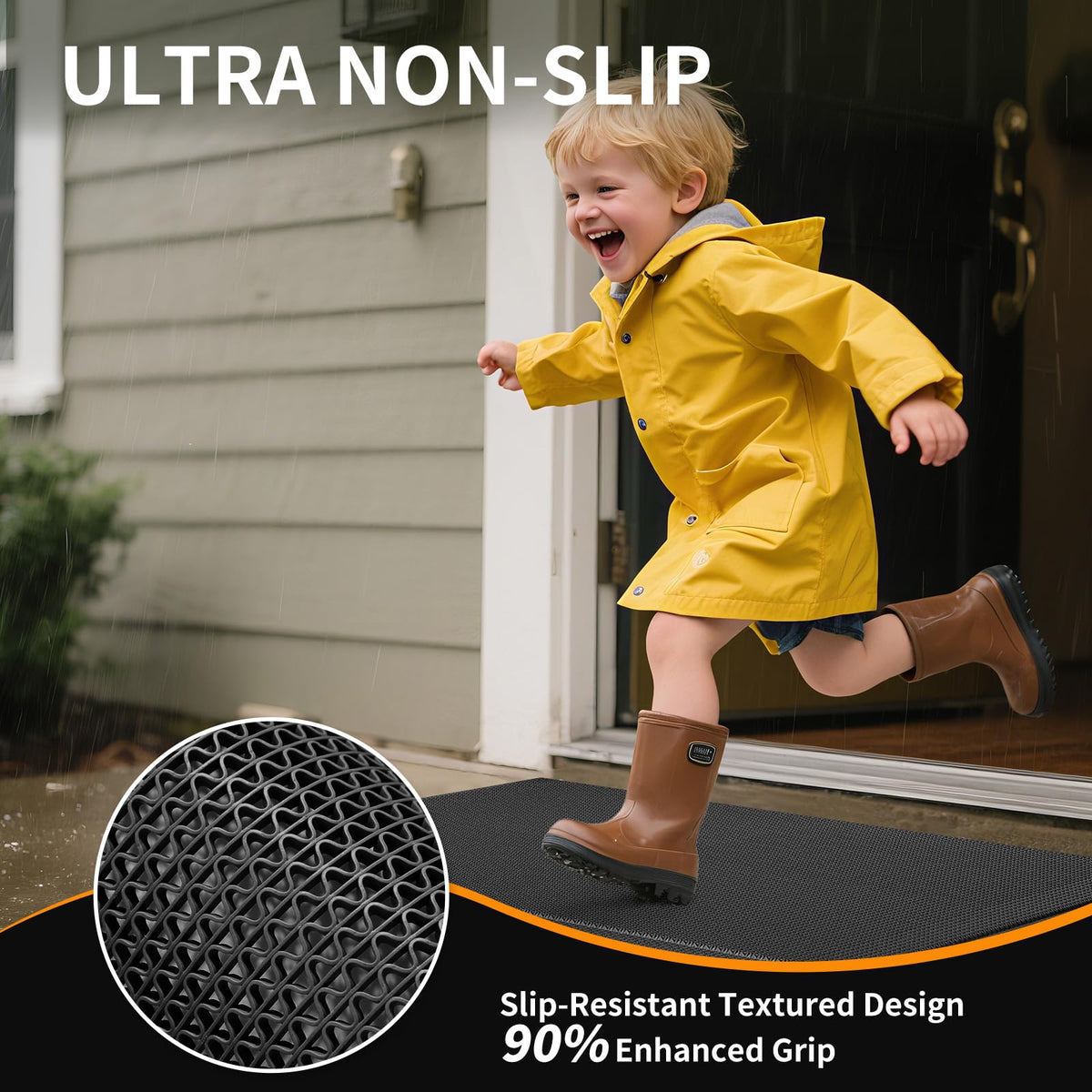 QiCaiJia durable PVC material resists wear and weather for busy entrances.