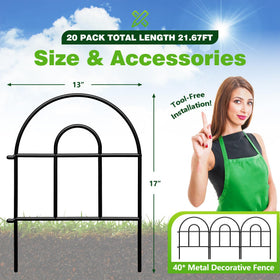 QIAOKAIYAN no-dig fence panel enables tool-free setup for quick yard privacy.