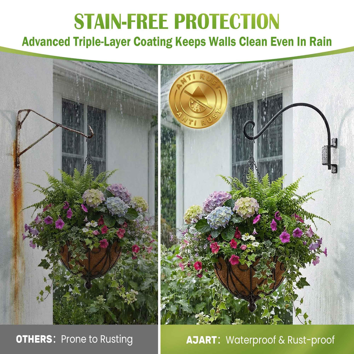 Qiang Ni installation kit facilitates easy attachment to posts, trees, or walls.