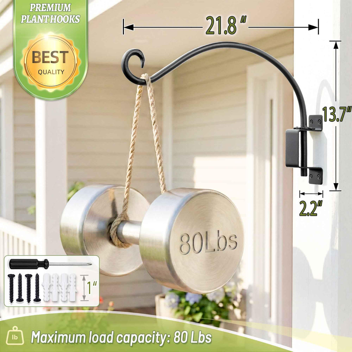 Qiang Ni twentyonepointeight inch hanging space enables ample display.
