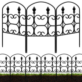 QIAOKAIYAN 19-pack decorative fence panels arranged for easy installation and long edging