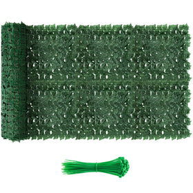 QIAOKAIYAN artificial ivy privacy fence assembled panel with dense leaves.