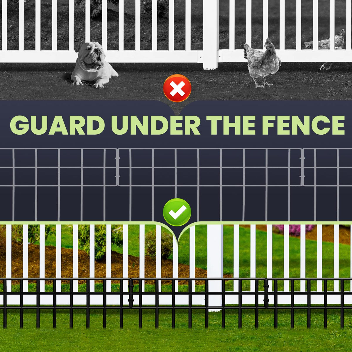 QIAOKAIYAN cross-bar design enhances fence stability for long-term use.