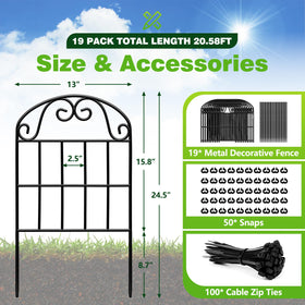 QIAOKAIYAN easy-install fence with clips and ties supports custom shapes.