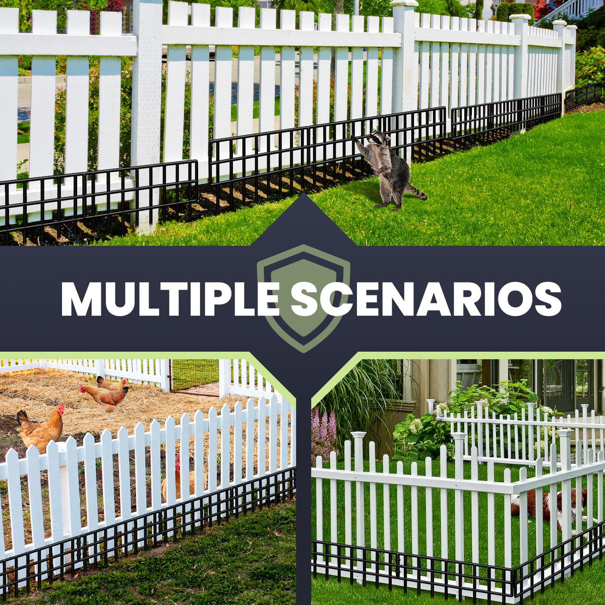 QIAOKAIYAN easy-storage fence for seasonal setup and compact storage.
