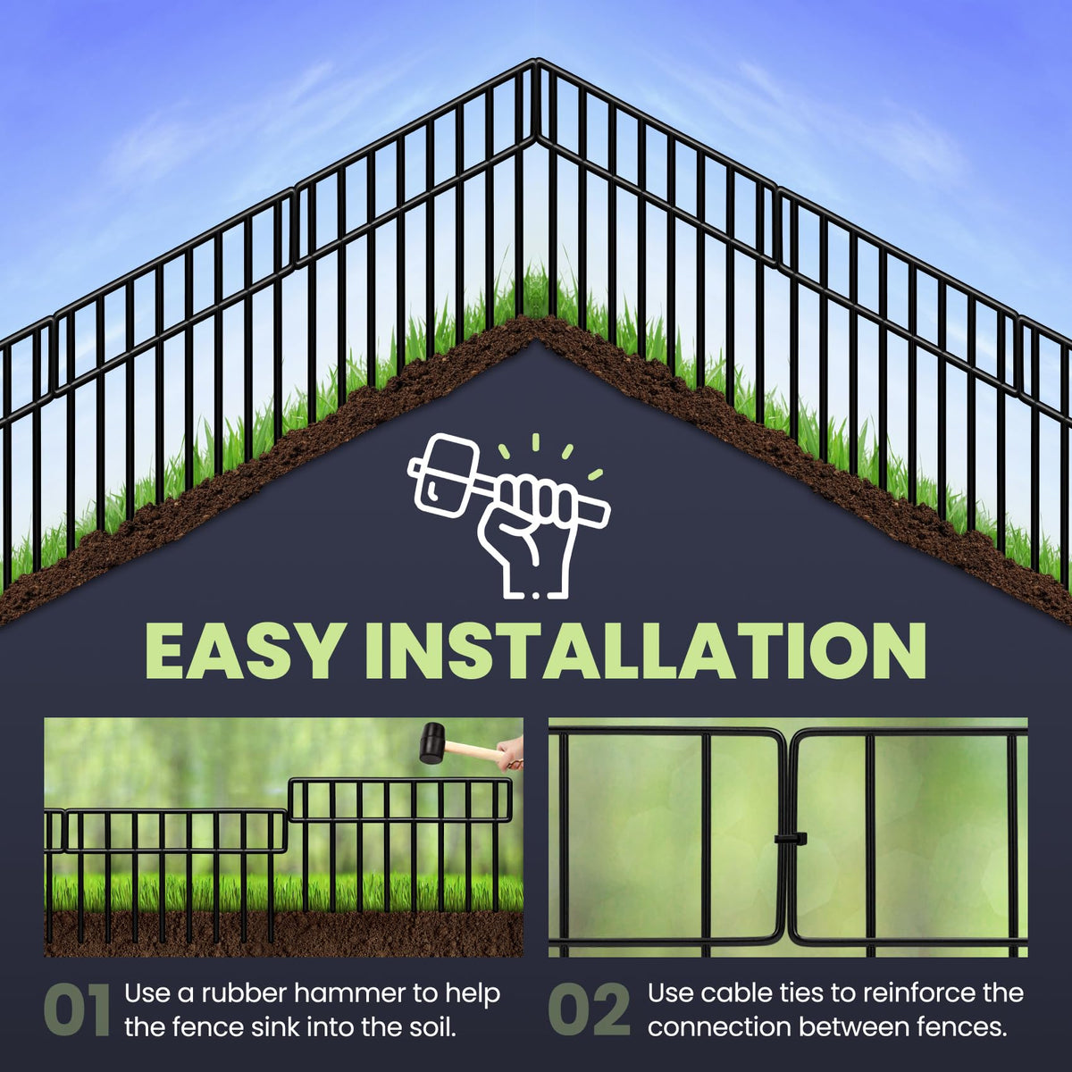 QIAOKAIYAN flexible reusable panels adapt to changing garden borders.