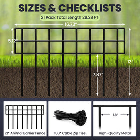 QIAOKAIYAN no-dig fence panel extending yard protection against digging incidents.
