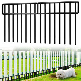 QIAOKAIYAN no-dig fence panel being installed with zip ties for fast tool-free installation.