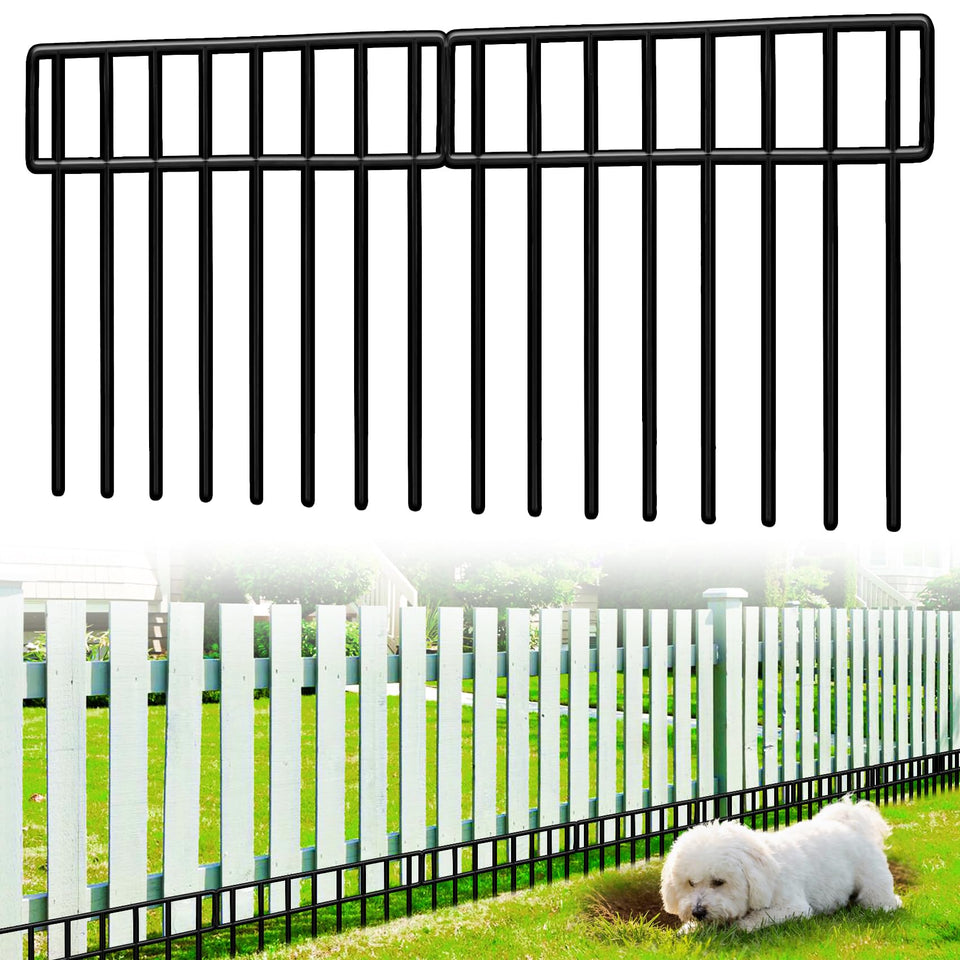QIAOKAIYAN no-dig fence panel being installed with zip ties for fast tool-free installation.