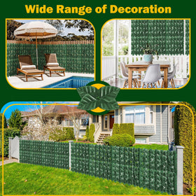 QIAOKAIYAN outdoor privacy panel in a garden setup showing lush greenery