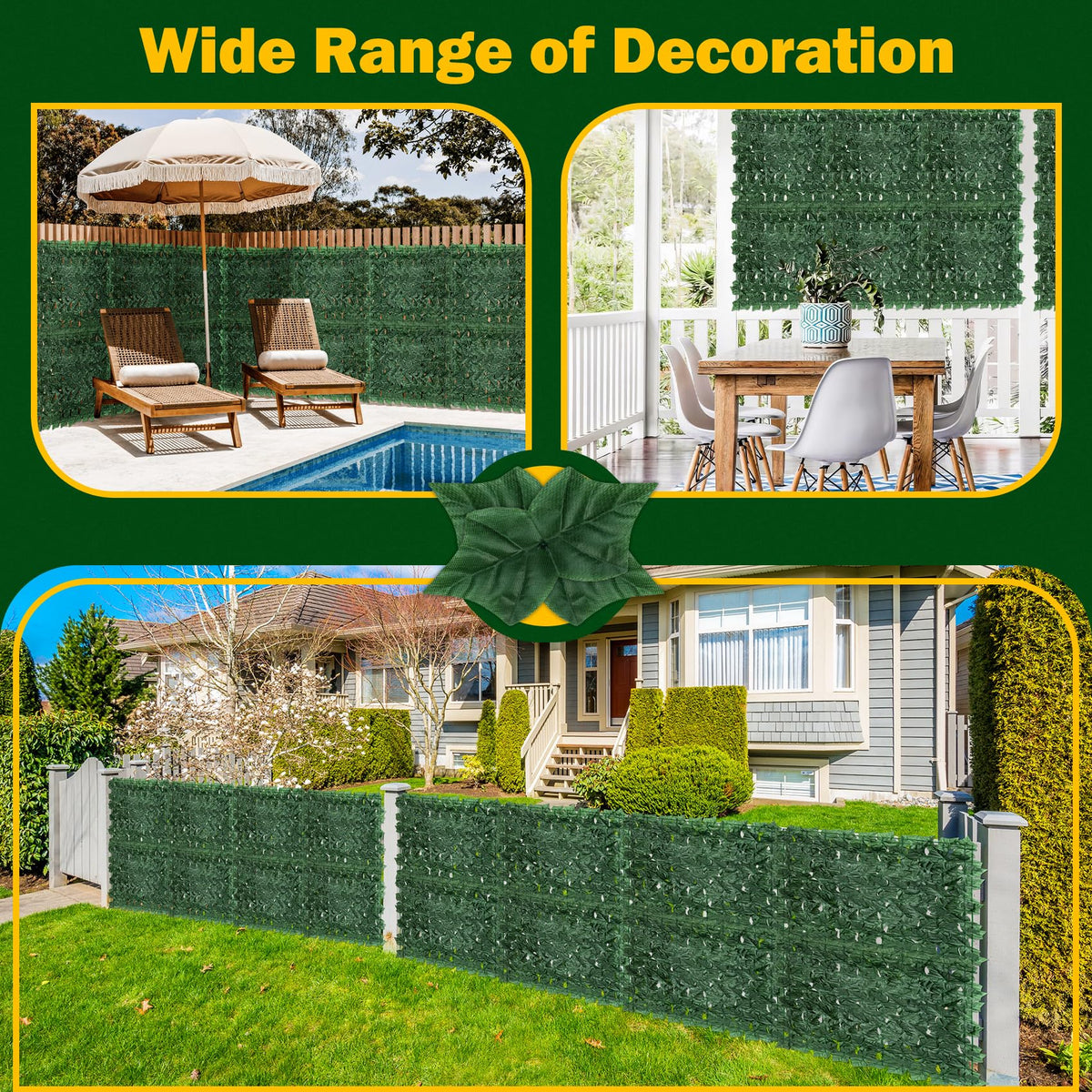 Wedding garden decor using QIAOKAIYAN ivy panels.