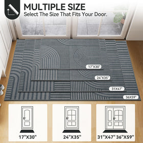 QiCaiJia absorbent dirt-resistant mat traps mud before entry.