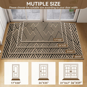 QiCaiJia door mat traps dirt and moisture, helping keep floors clean.