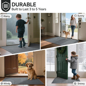 QiCaiJia easy-clean door mat; quick care after muddy days.