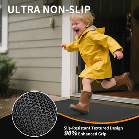 QiCaiJia heavy-duty outdoor mat resists wear and fading