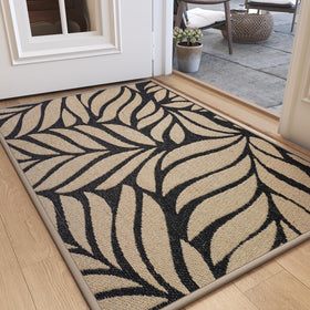 QiCaiJia door mat 31x47 front view ensures a safe, stylish entryway