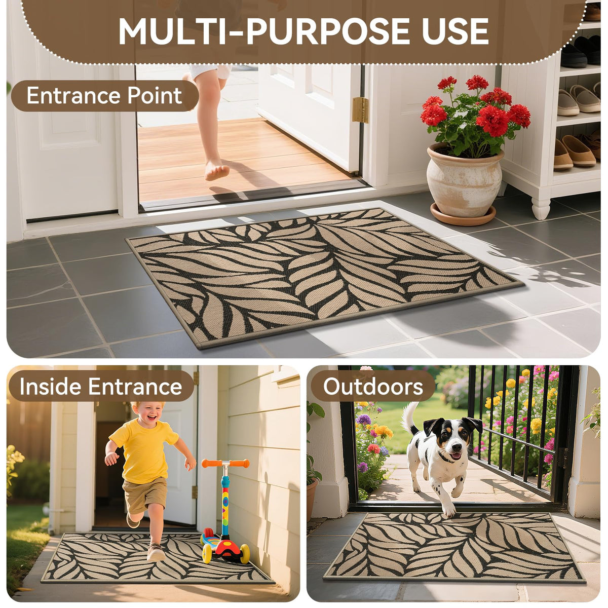 QiCaiJia front porch mat dries quickly after rain