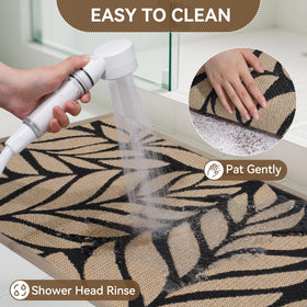 QiCaiJia entryway mat is ideal for porch and kitchen doors
