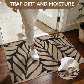 QiCaiJia door mat rubber back demonstrates secure non-slip grip
