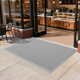 QiCaiJia front door mat 36x59 for clean entrances and strong drainage.