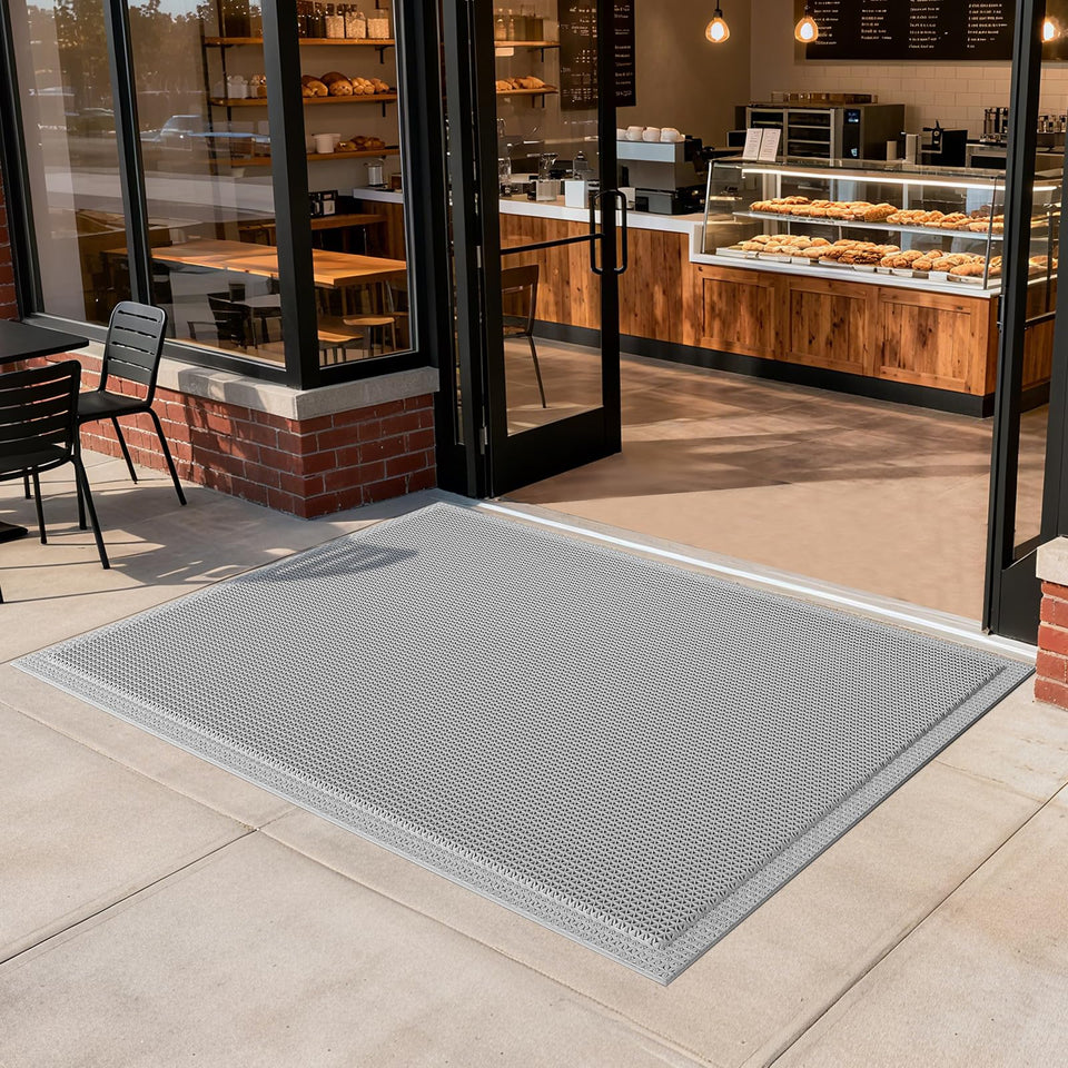 QiCaiJia front door mat 36x59 for clean entrances and strong drainage.
