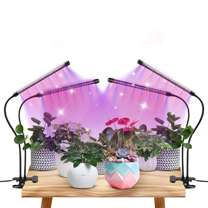 Qicodu grow lights red and blue spectrum close-up supports herb growth