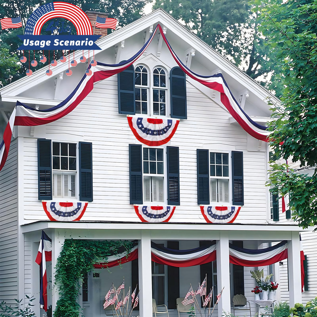 QIDSJCCBD outdoor patriotic decoration set for seasonal celebrations.