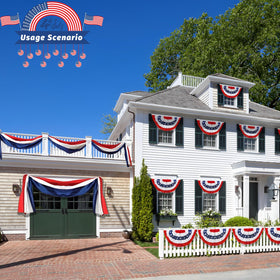 QIDSJCCBD red white blue flags set for versatile holiday decorating.