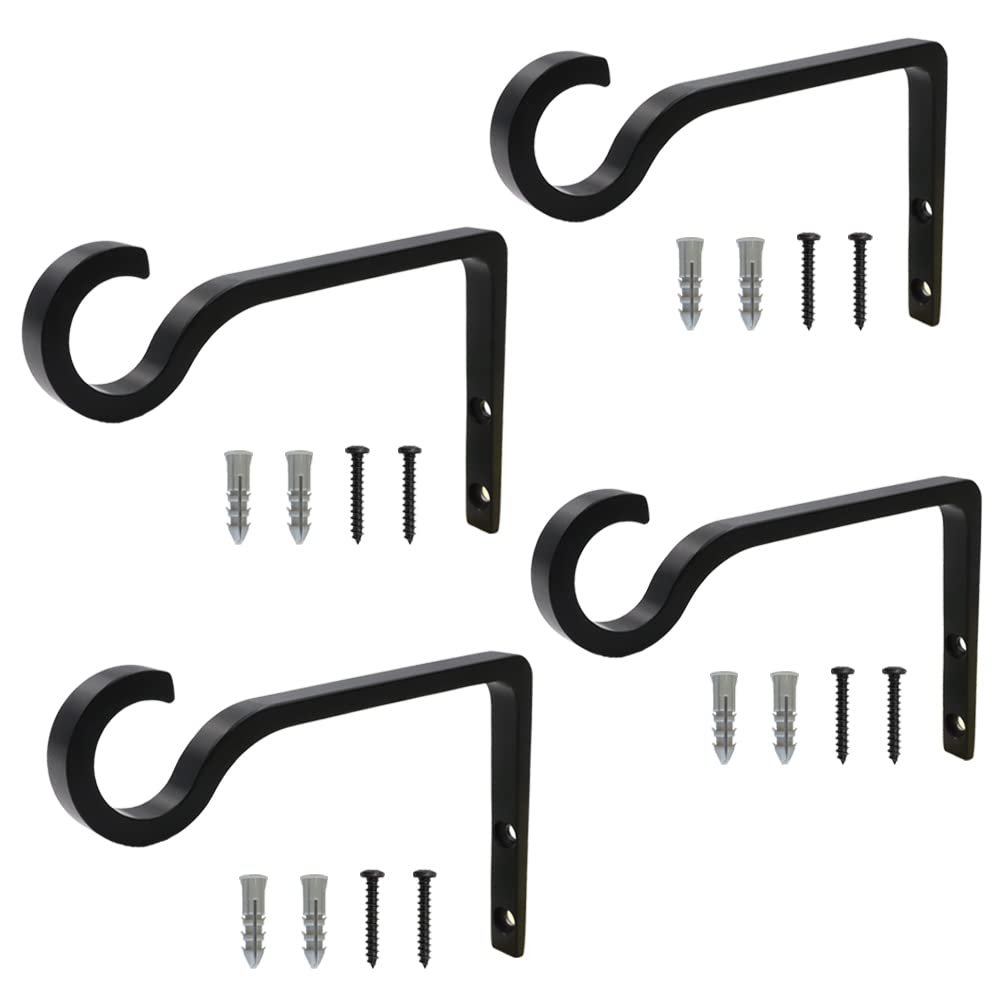 QIEGL 4Pack front view hanging plant bracket for versatile indoor outdoor display.