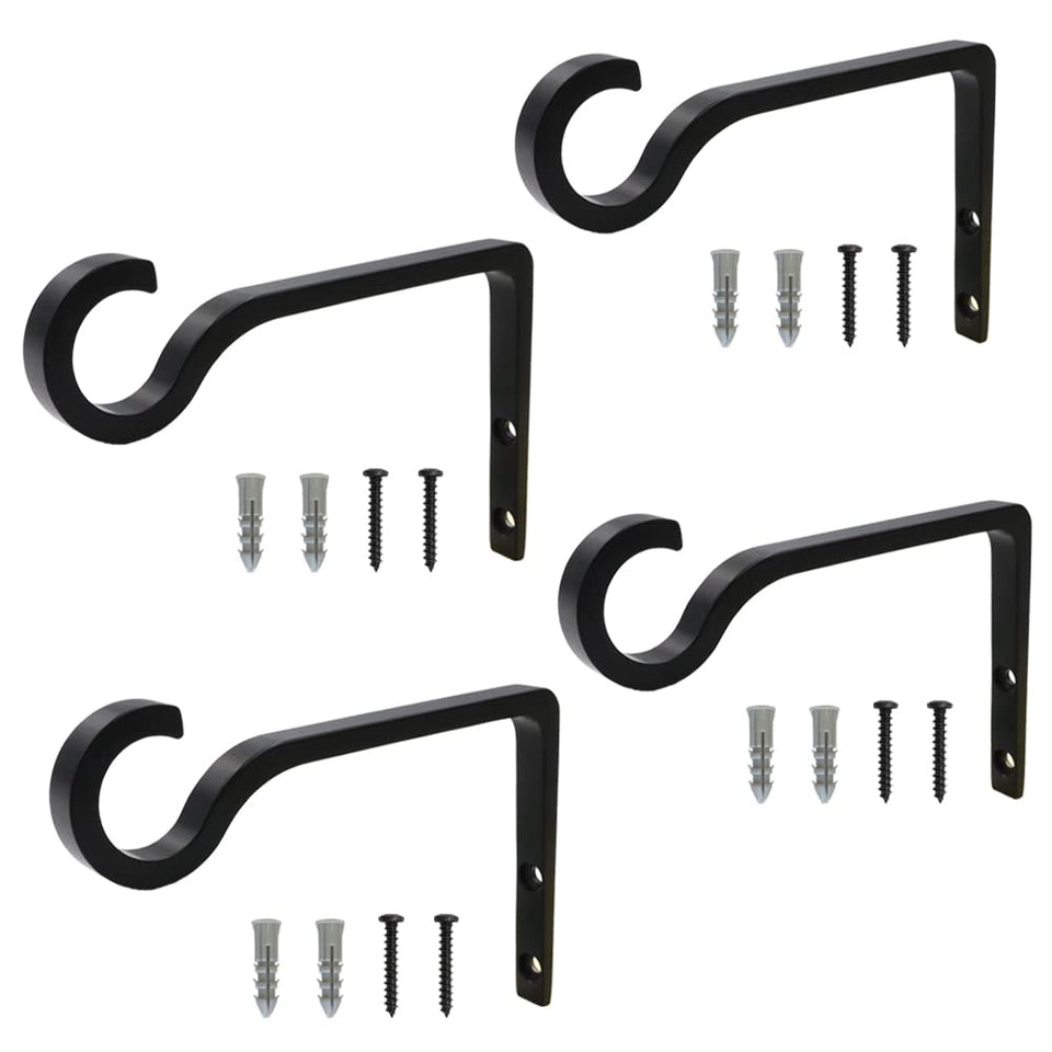 QIEGL 4Pack front view hanging plant bracket for versatile indoor outdoor display.