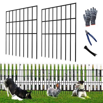 QIEGL garden fence barrier assembly showing easy setup for pet protection