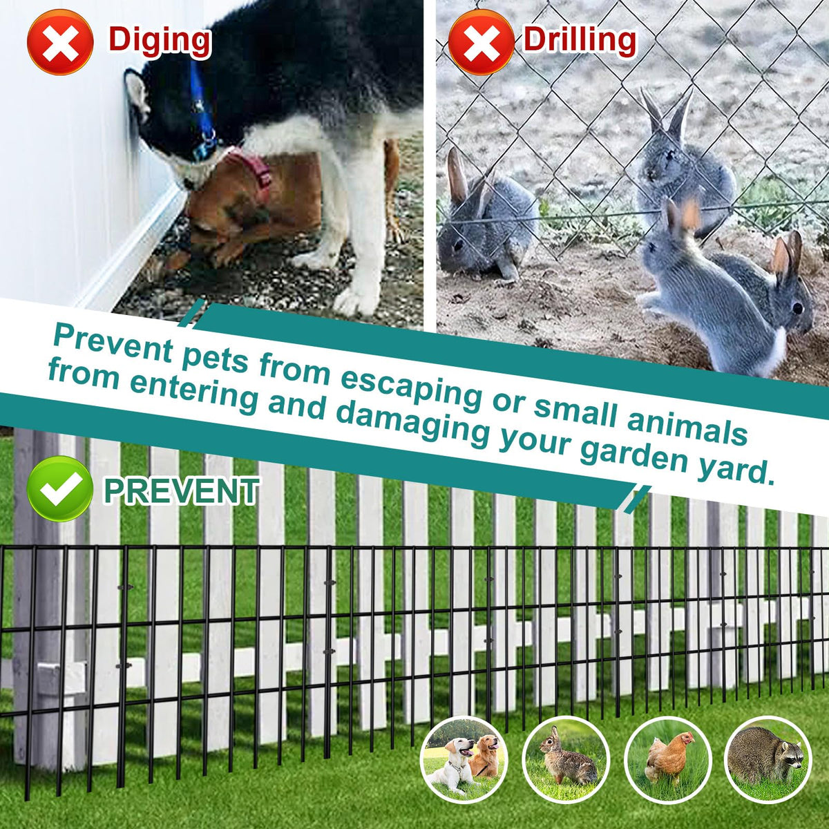 QIEGL no-dig barrier installed along garden border prevents digging