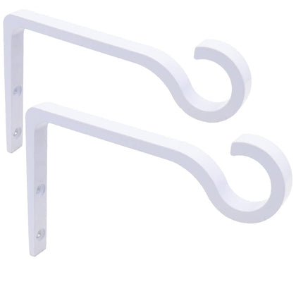 QIEGL white hanging plant bracket supports lightweight planters indoors and outdoors.