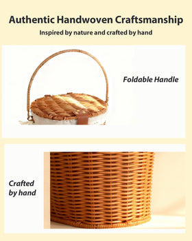 QienRiny pp rattan-style weave close-up adds rustic charm.