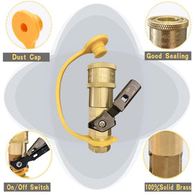 Qieoyk 14NPT male quick-connect ready for low-pressure propane lines.