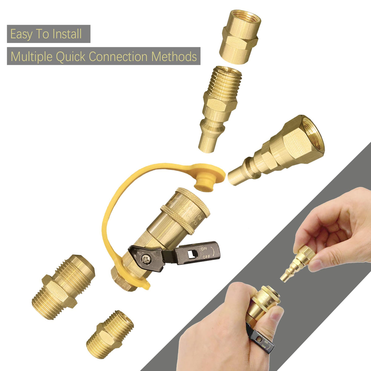 Qieoyk 3/8 flare to 1/4 NPT adapter simplifies RV links.