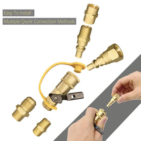 Qieoyk 3/8 flare to 1/4 NPT adapter simplifies RV links.