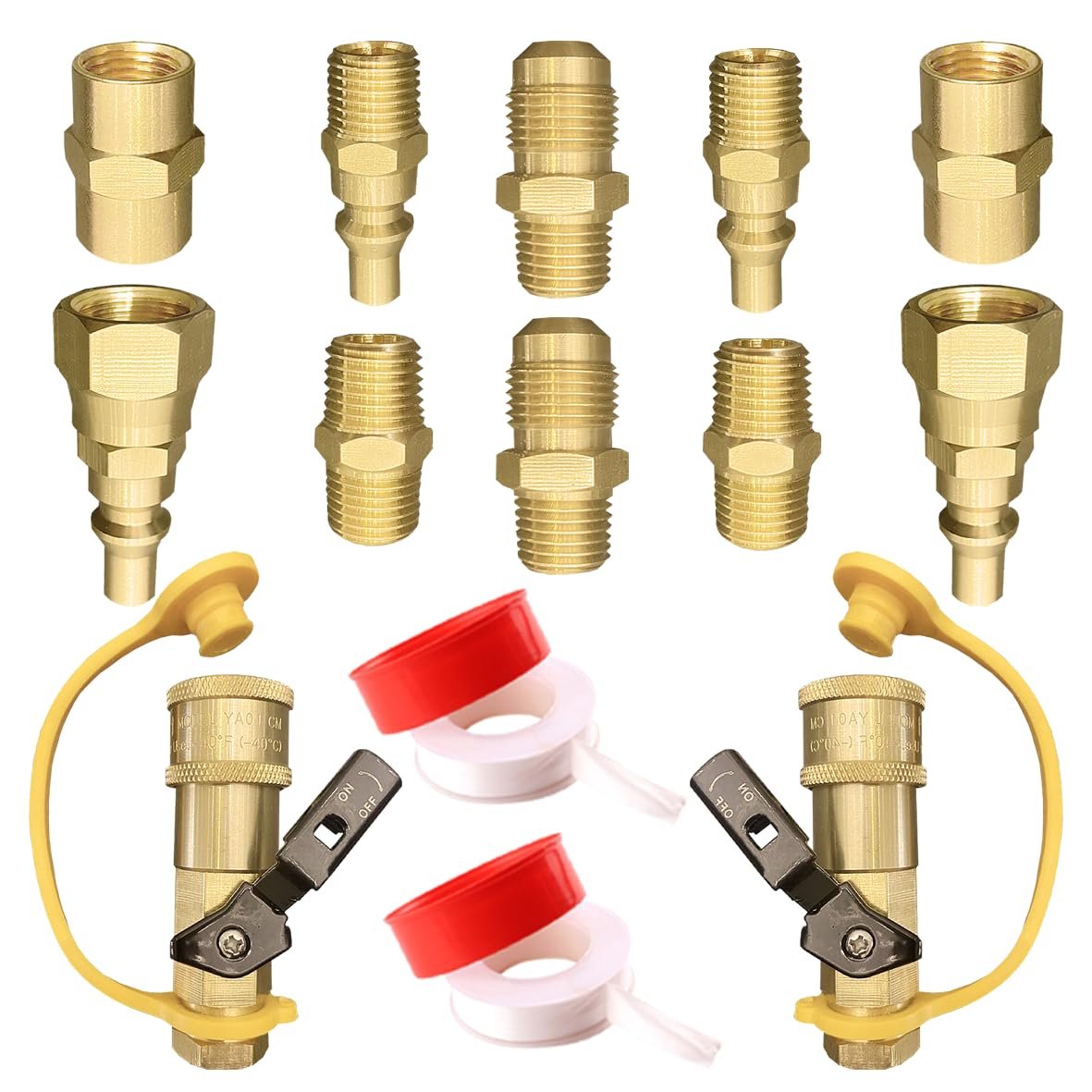 Qieoyk propane quick-connect kit for easy outdoor grilling and RV hookups.