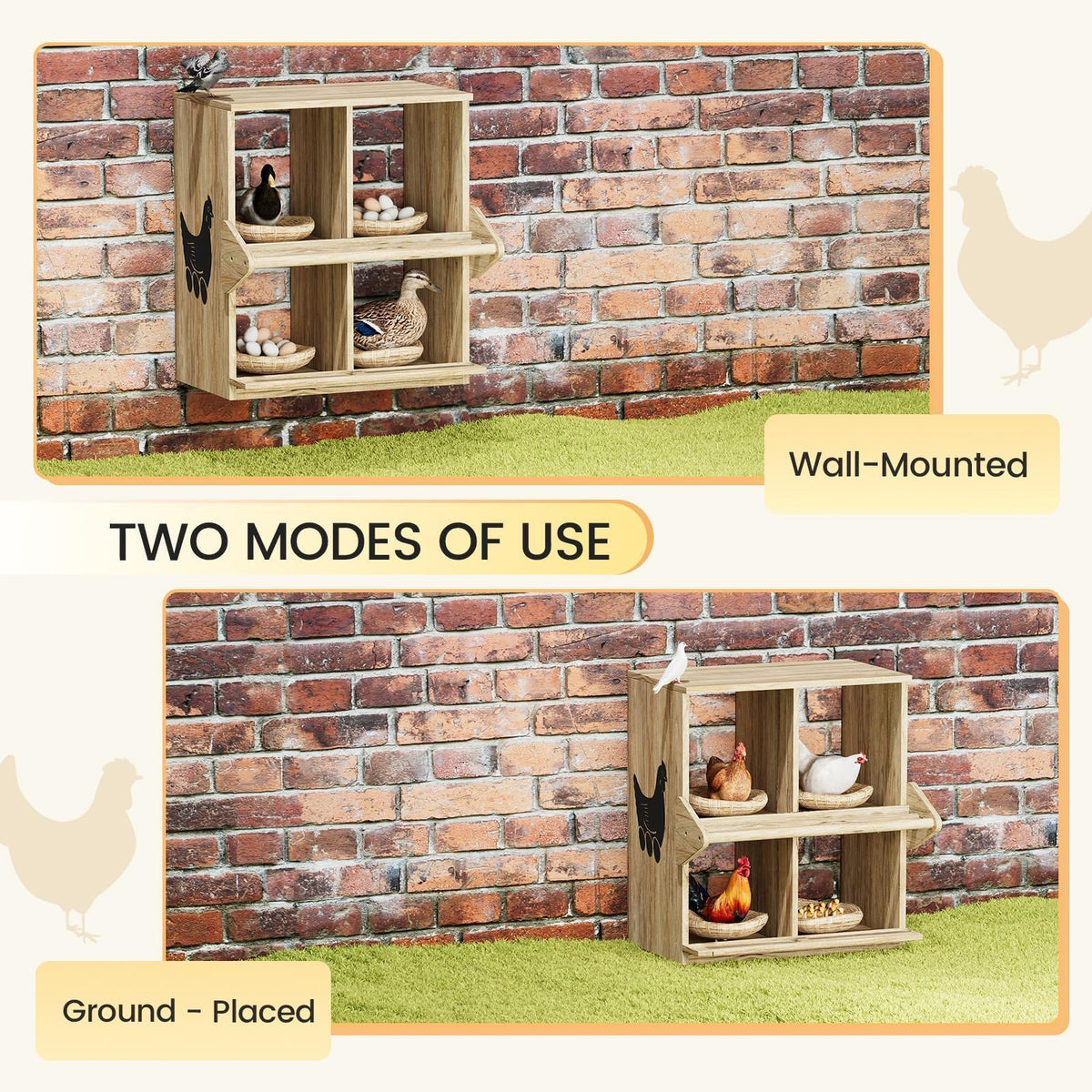 Qifeila nesting box egg collection design prevents rolling eggs and protects shells.
