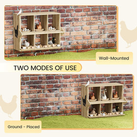 Qifeila chicken nesting box interior showing egg collection design to prevent rolling eggs.