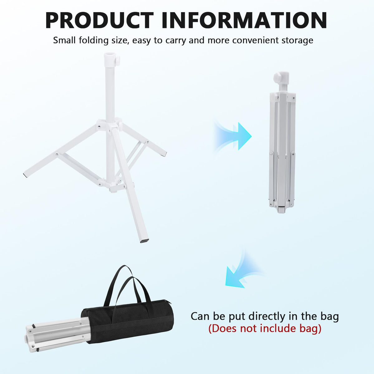 Qiilu foldable umbrella base is portable for easy travel.