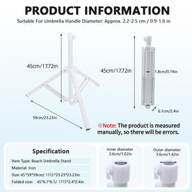 Qiilu triangular iron support offers sturdy stability for outdoor umbrellas.