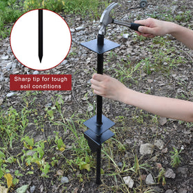 Qikdesign 36-inch arm supports a up to 24-inch sign with the post.