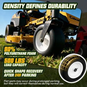 QILINGLORY foam-core tire delivers puncture resistance and durability.